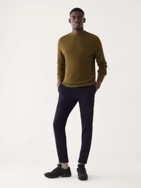 The Waffle Crewneck Sweater in Dark Olive