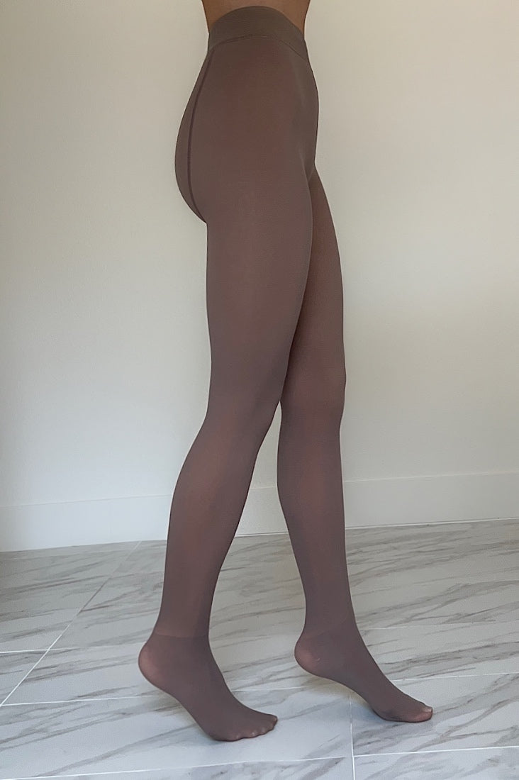 Thermal Fleece Tights - Brown