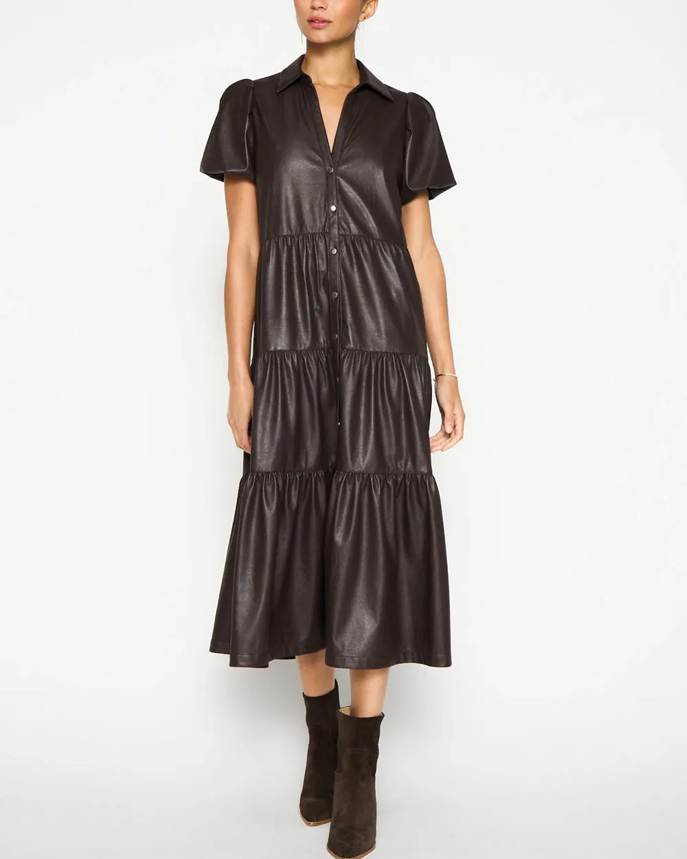 Timber Vegan Leather Havana Dress