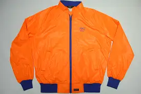 Tony Lama Denver Broncos Vintage 80's Bright Orange Windbreaker Zip Up Jacket