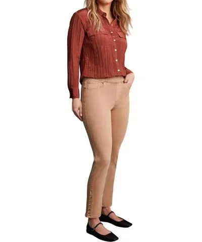 Tribal Pull On Ankle Pants In Tan