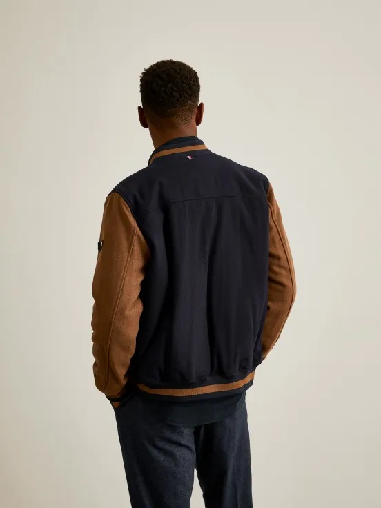 Two-tone bomber jacket