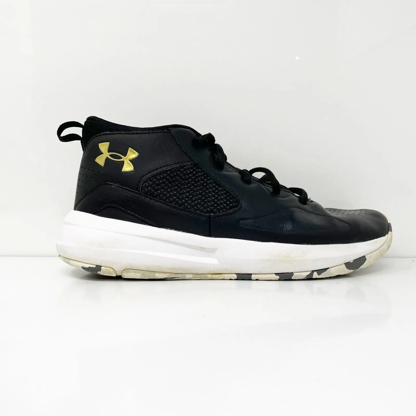 Under Armour Boys Lockdown 5 3023533-003 Black Basketball Shoes Sneakers Size 7Y