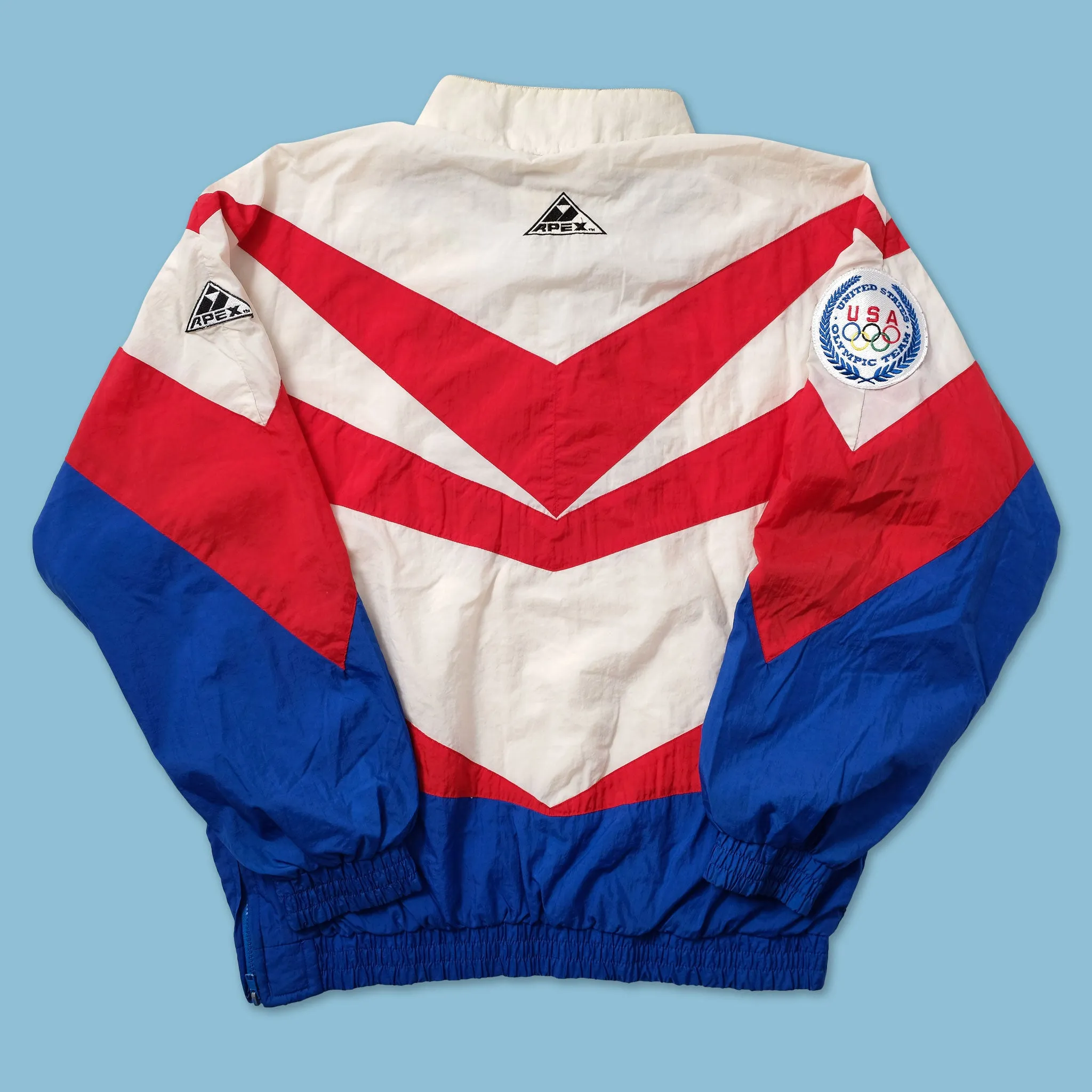 Vintage Apex One Olympics USA Windbreaker Large