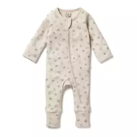 Wilson & Frenchy Organic Zipsuit with Feet - Falling Oak