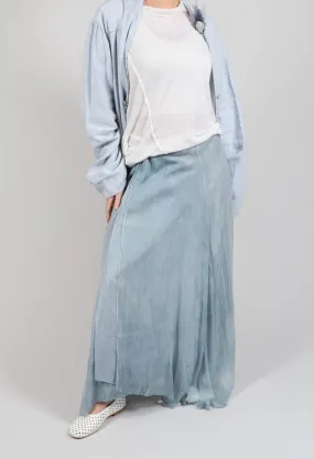 Wrap Silk Skirt in Original Cool Blue