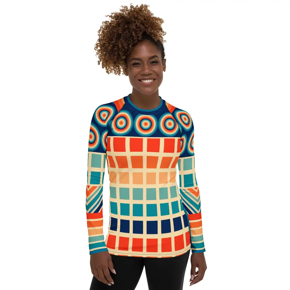 Ziggy Out Retro Fashion Rashguard Top